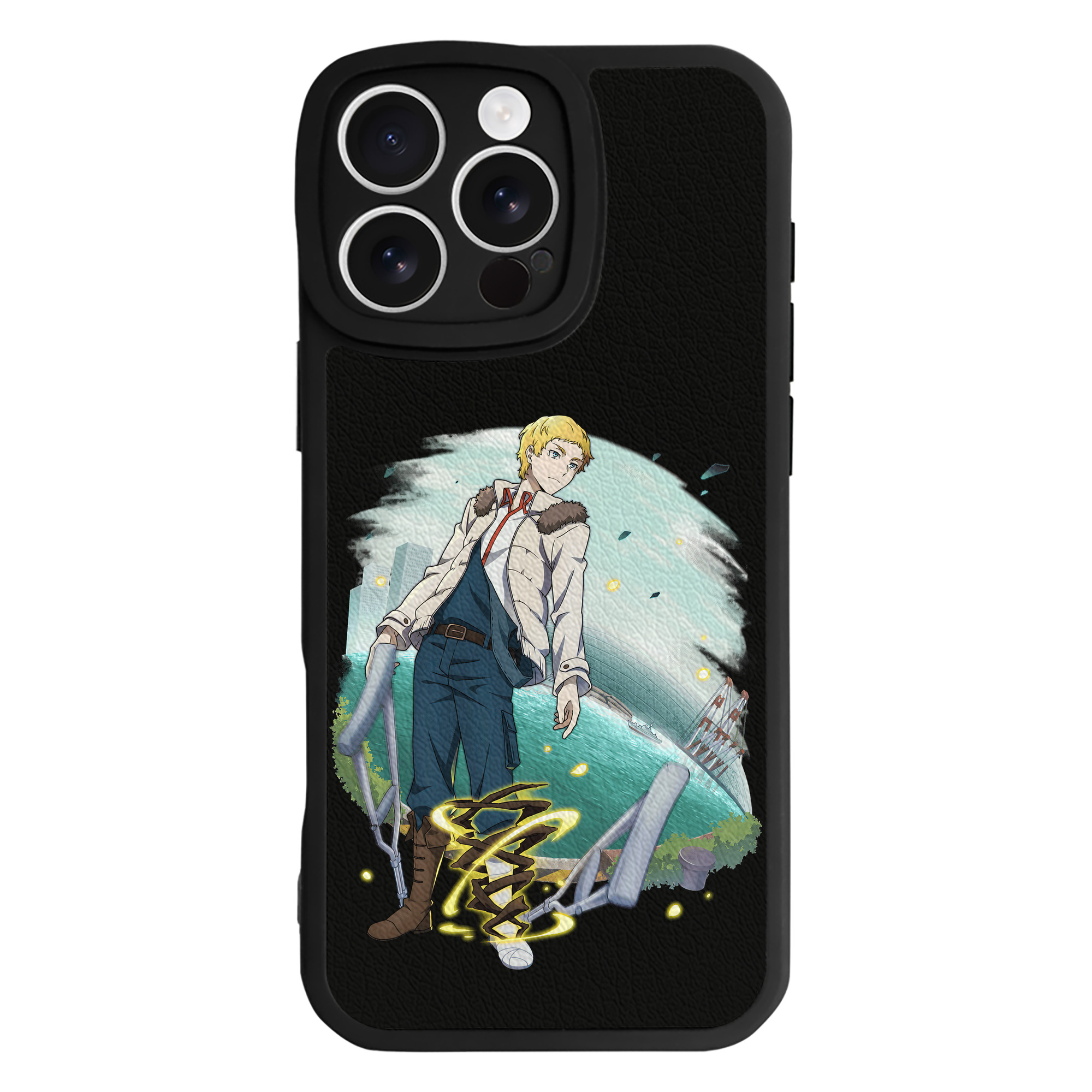 （画像用） 文豪ストレイドッグス Bungo Stray Dogs 【iPhone 16シリーズ対応】シリコンスマホケース（レザー調） 材質：シリコン